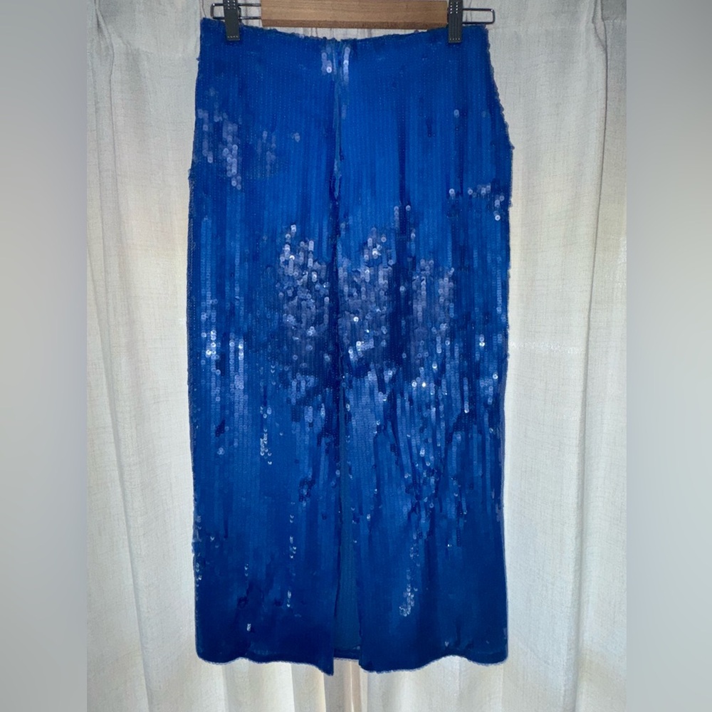 Zara Vibrant Blue Sequin Skirt